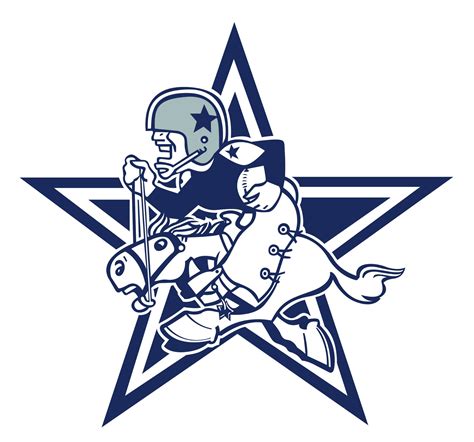 Dallas Cowboys Throwback 1960 1970 Mascot Star Sticker Decal Sticker
