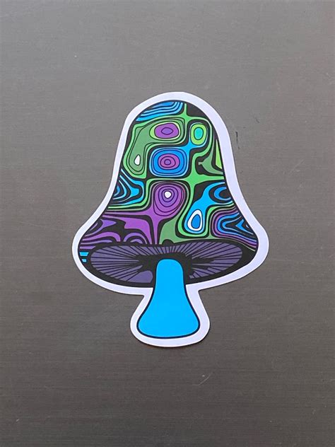 Psychedelic Sticker Pack Psilocybin Mushroom Sticker Etsy