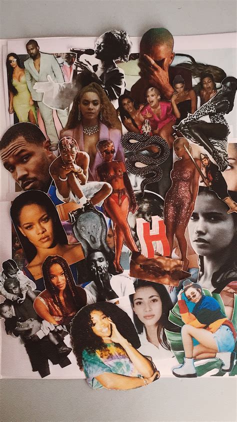 Collage Famouspeople Rihanna Frankocean Kimkardashian Kanye