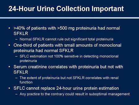 Afterward, collect all urine in a special container for the next 24 hours. Multiple Myeloma: Determining Prognosis and Choosing ...