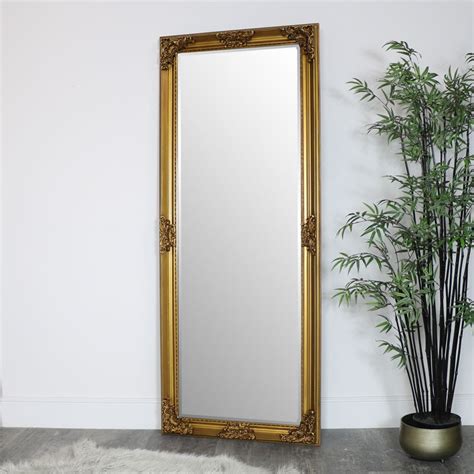 30w x 1.75d x 72h. Extra, Extra Large Ornate Antique Gold Full Length Wall/Floor Mirror 85cm x 210cm