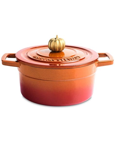 Enameled floral cast iron dutch oven. Martha Stewart Collection 2-Qt. Enameled Cast Iron Dutch ...