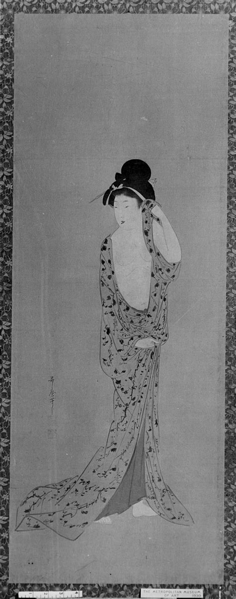 Attributed To Kitagawa Utamaro Female Figure Japan Edo Period