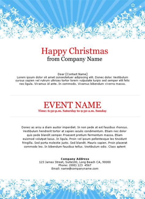Wonderful Christmas Party Invitation Template Email Farbrorkit