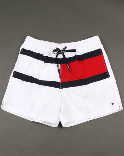 Tommy Hilfiger Flag Swim Shorts Bright Whitebeachswimmersholiday