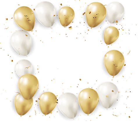 Goldener Glänzender Ballonrahmen 11154192 Png