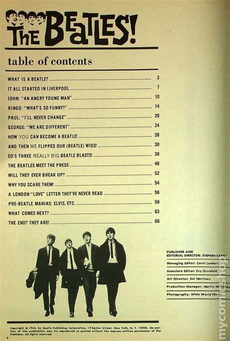 Beatles 1964 Beatle Publishing Corporation Magazine Comic Books