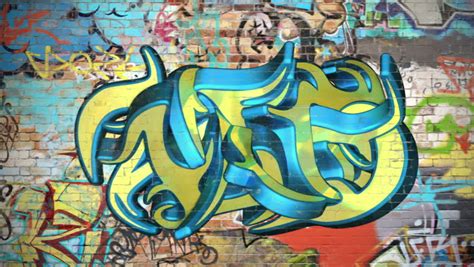 Graffiti On A Wall Comes Stock Footage Video 100 Royalty