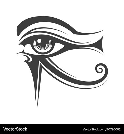 Eye Of Horus Ancient Egyptian Symbol Tattoo Vector Image