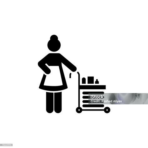 Cleaner Janitor Maid Hotel Maintenance Icon Element Of Hotel Pictogram