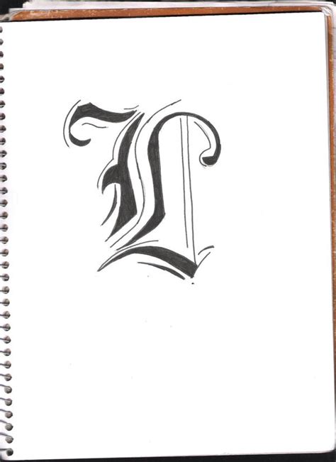 L In Fancy Old English Font By Exspanding Darkness On Deviantart