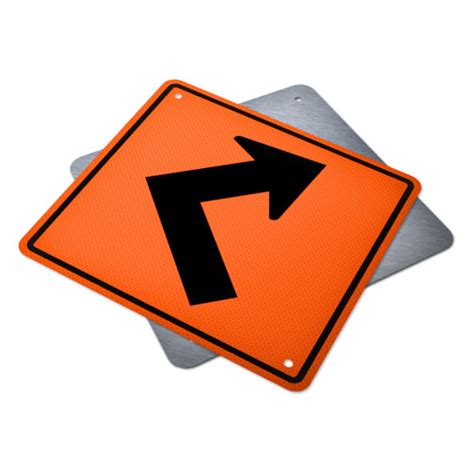 Single Sharp Right Turn Traffic Supply 310 Sign