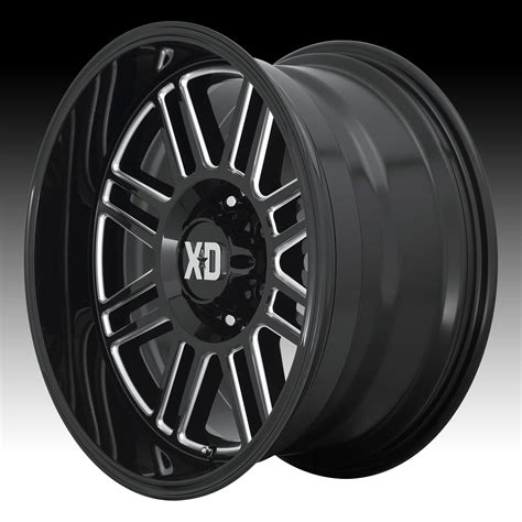 Kmc Xd Series Xd850 Cage Gloss Black Milled Custom Wheels Rims Xd850
