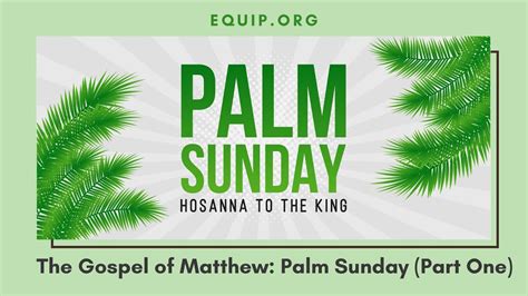 The Gospel Of Matthew Palm Sunday Part One With Hank Hanegraaff