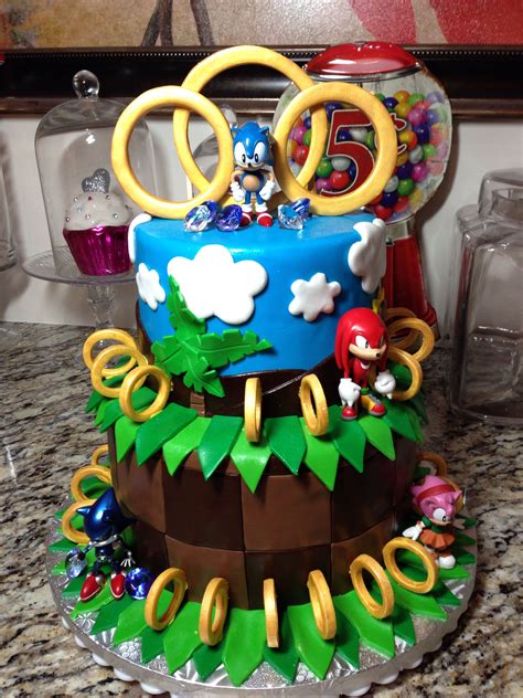 Made This Sonic The Hedgehog Cake For My Son Sonic Cake Hedgehog