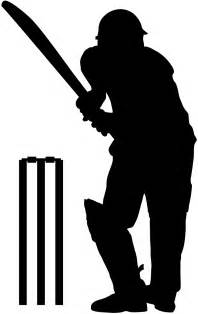 Cricket Player Silhouette Free Vector Silhouettes