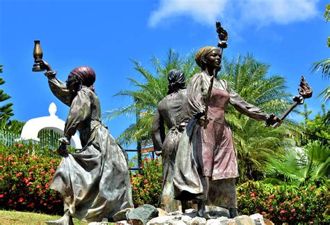 Three Queens Statues In Charlotte Amalie Saint Thomas Encircle Photos