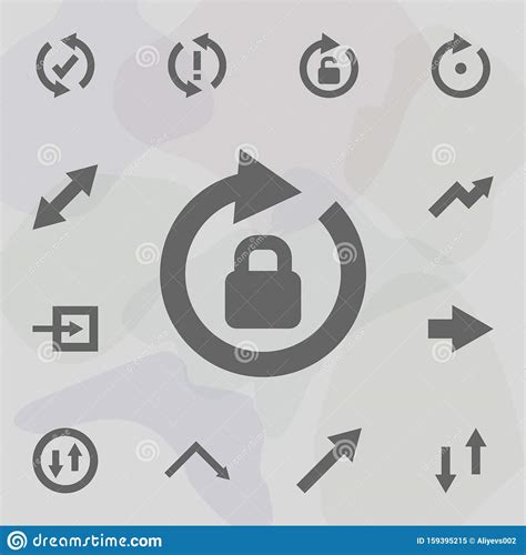 Arrow Lock Icon Universal Set Of Arrows For Website Design And