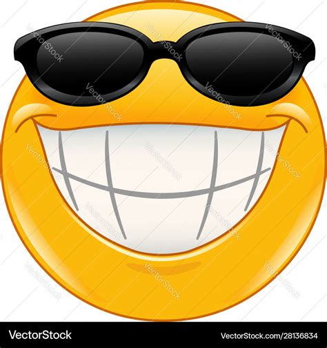 Smiley Face Emoji With Sunglasses