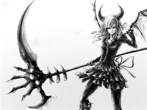 Weapon sword drawing anime knife, weapon, game, dagger, weapon png. Anime scythe | Black rock shooter, Black rock, Demon drawings