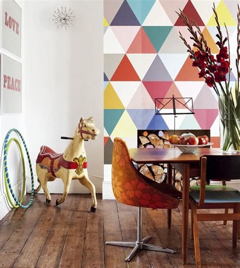 Geometric Wallpaper In 8 Bold Dining Room Designs Interior Idea