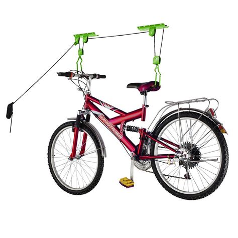 Bike lane bicycle storage lift bike hoist. Bike Lane Heavy-Duty Bicycle Garage Storage Lift Hoist ...