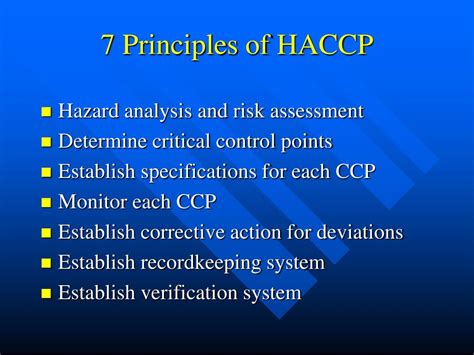 Section The Hazard Analysis And Critical Control Point Haccp System