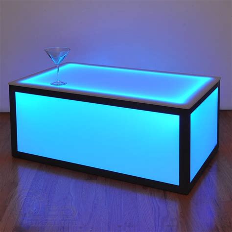 Light Up Rgb Led Coffee Table Set Ng