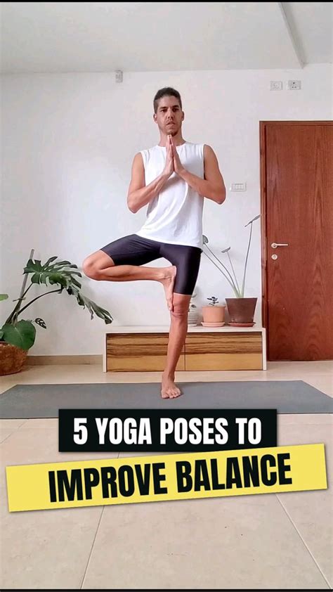 5 Yoga Poses To Improve Balance Yoga Poses Yoga Videos Morning Yoga