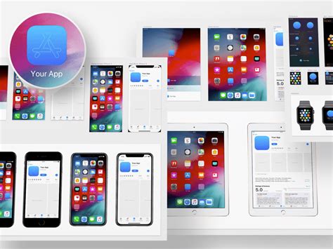 Each shown in its context. iOS 12 App Icon Template | Ios app icon, Mockup template ...