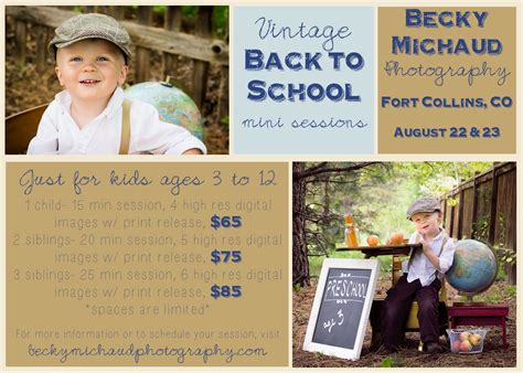 Vintage Back To School Mini Sessions Are Coming Becky Michaud