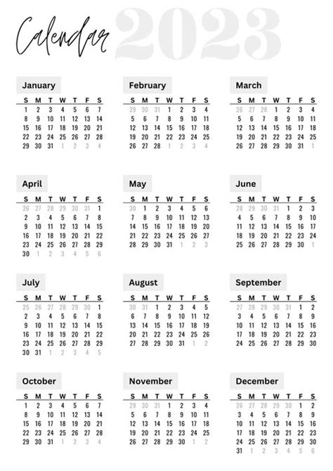 Free 2023 Printable Calendars Lemon And Kiwi Designs