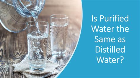 distilled water vs purified water comparison are they the same