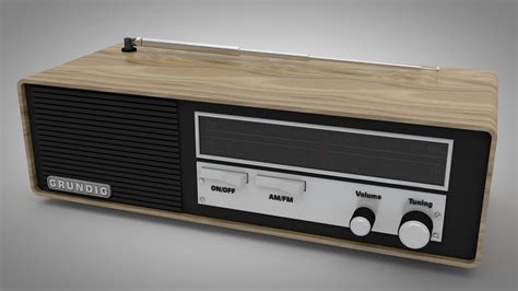 Grundig Vintage Radio 3d Model C4d