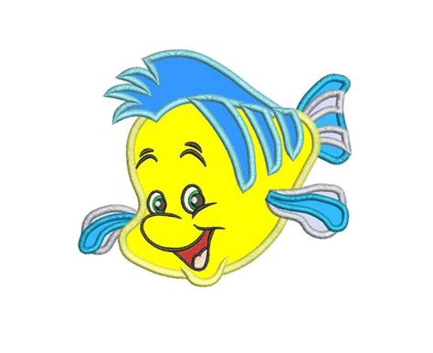 Flounder The Little Mermaid Applique Design Applique Designs