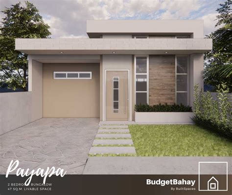 Budget Bahay Payapa Bungalow House Design Front 2 Builtspaces