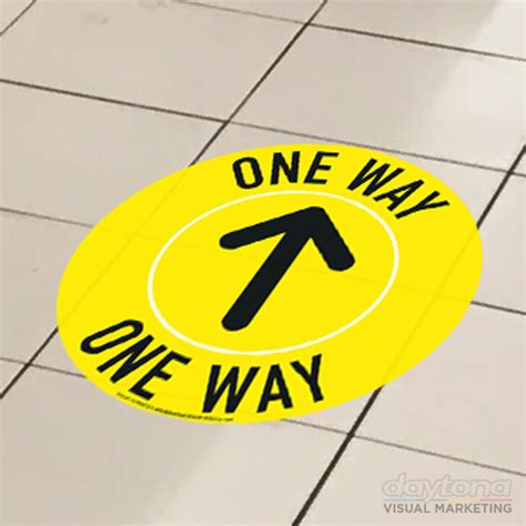 One Way Floor Sticker Discs Anti Slip Daytona Visual Marketing Ltd