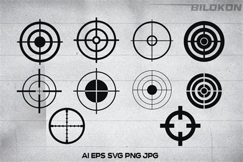 Sniper Aim Pointer Weapon Targeting Pointers Svg Vector
