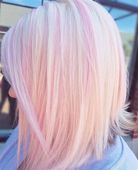 Pin By Valerie Hayward On Violet Hair Blonde Hair With Pink Highlights Light Pink Hair