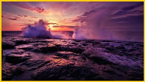 Purple Sunset Oceans Sunset Nature Purple Hd Wallpaper Peakpx