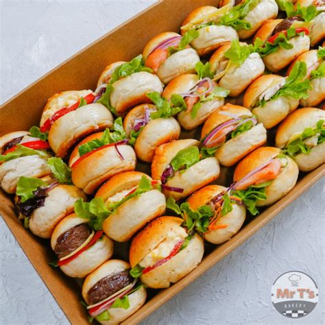 Classic Slider Sandwiches Collection 32 Slider Bunsbox Mr Ts Bakery