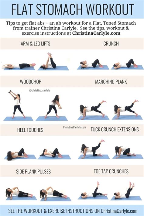 Flat Stomach Fat Burning Home Ab Workout For Women And Beginners Christina Carlyle Https