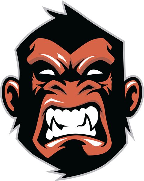 Monkey Angry Vector Clipart Large Size Png Image Pikpng