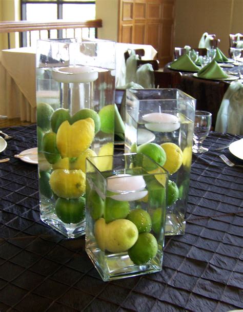 Easy Dramatic And Inexpensive Centerpiece With Limes And Hydrangeas