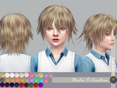 Emo Hair Anime Hair Chokers For Kids Sims 4 Anime Sims 4 Studio