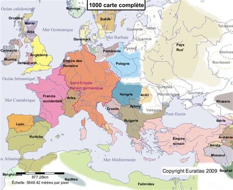 Euratlas Periodis Web Carte De Leurope En 1000 Europe Map Map