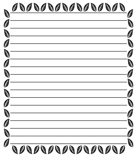 9 Best Printable Lined Paper With Borders Printableecom 7 Best Dog