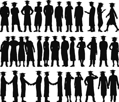 2200 Graduation Silhouettes Illustrations Royalty Free Vector
