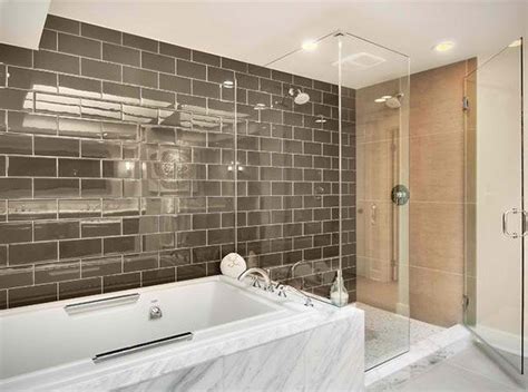 This bathroom takes on a modern glam feel with subtly. 20 Beautiful Bathrooms Using Subway Tiles | Home Design Lover