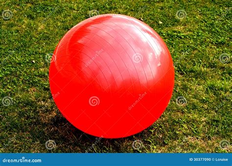 Big Red Ball Alone Stock Photo Image Of Color Game 30377090